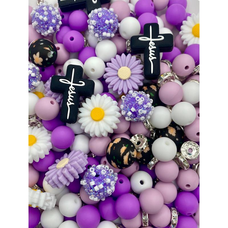 80pcs Bead Bundle 100 | Bead Bundle | Jesus Beads | Faith Beads | Flower Beads