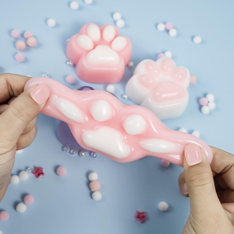  2025 Unique Gift Ultra Soft & Sticky Cat Paw Taba Squishy Handmade Relief Toys Taba Squishy Reliever Stress Relief Toys Cat paws squishy Hand Made squeezze toys Taba squishy Reliever for adult or kids