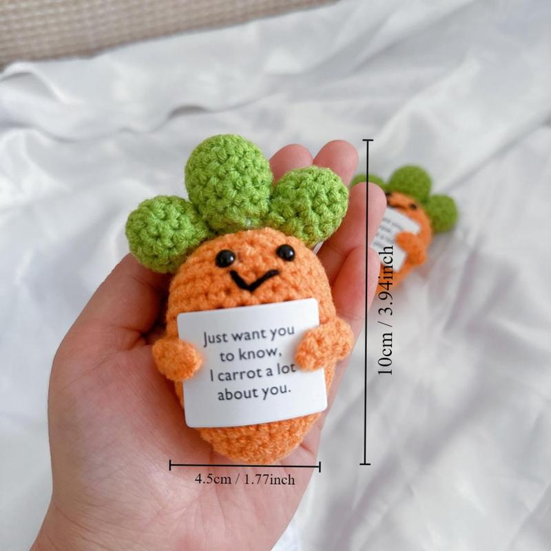 Carrot Shaped Crochet, Cute carrot knitted doll, Creative Cute Cartoon Crochet, Friends Gathering Decoration Encouragement Gift