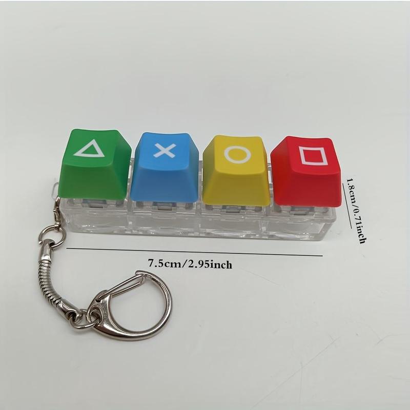 Fidget Toy Keychain, 1 Count Game Console Design Finger Pressure Toy, Novelty Desktop Accessories for Relaxation & Focus