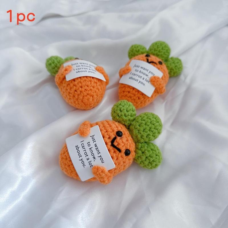 Carrot Shaped Crochet, Cute carrot knitted doll, Creative Cute Cartoon Crochet, Friends Gathering Decoration Encouragement Gift