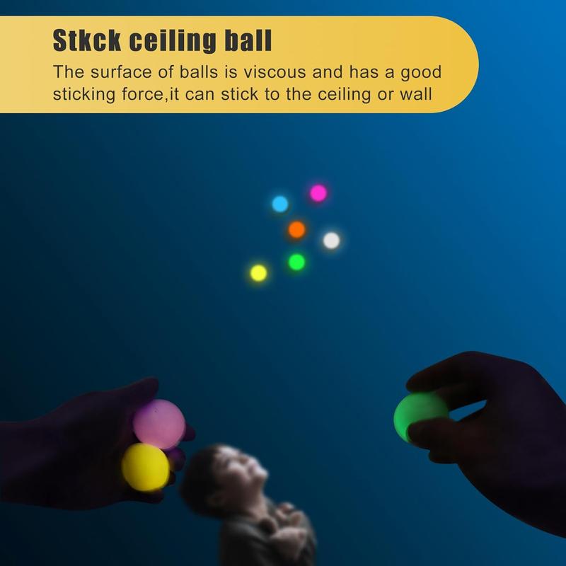 6Pack-2.4In Dream Balls,Glow In The Dark Sticky Balls That Stick To The Ceiling,Stress Balls For Kids And Adults,Elevated Balls,ASMR Cool Stuff For Teens,Ceiling Balls,Lumi Balls,Stocking Stuffers