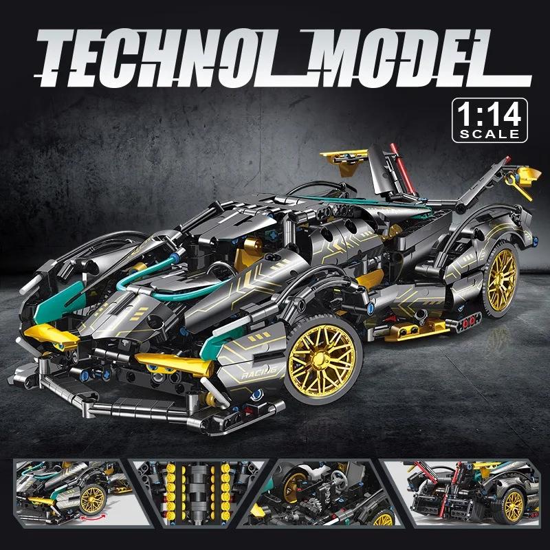 1012pcs Technical Sports Car Building Blocks Hypercar Racing Super Car Model Assemble Speed Vehicle Brick Toys