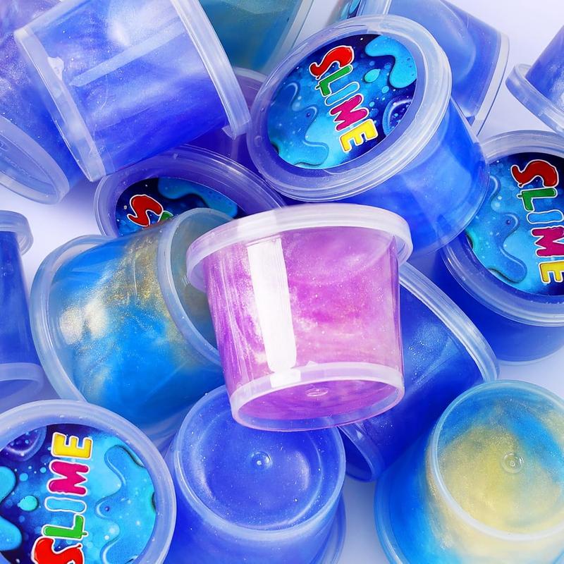 15 Pack Galaxy Slime Kit, Slime Party Favors for Kids, Stretchy & Non-Sticky Slime Pack, Slime Toy for Boys Girls 5-12