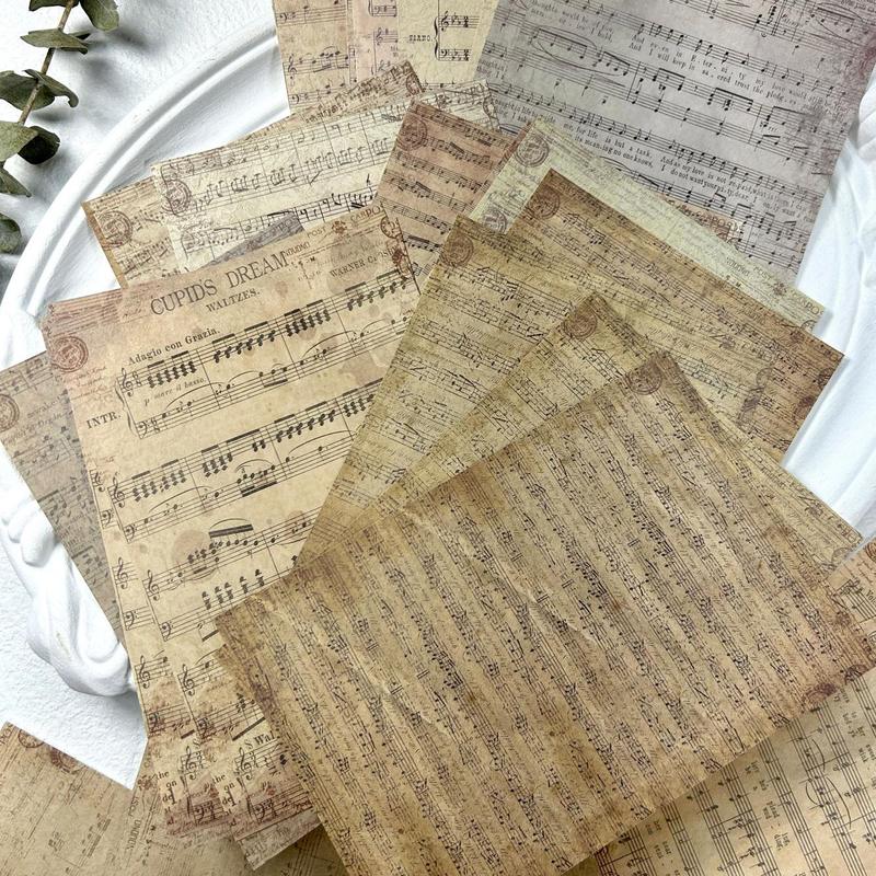 Vintage Book Page (30pcs set), Scrapbooking & Stamping Background Paper, DIY Decorative Paper for Scrapbooking & Journal Making, Scrapbook Supplies, Christmas Gift