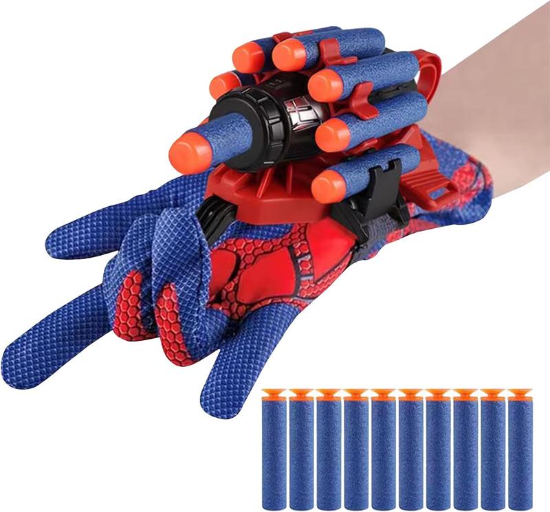 Spider Gloves Man Web Shooter Toy, Spider Kids Plastic Superhero Launcher Glove Hero Movie Launcher with Wrist Toy Set Funny Decorate Children Educational Toys, Spider Toy