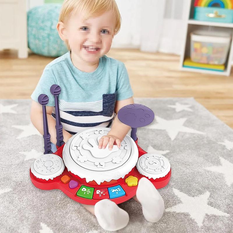 Montessori Toys Multi-functional Musical Toys for Kids, Drum Set Musical Toy Set for Christmas Birthday Gifts for Your Little