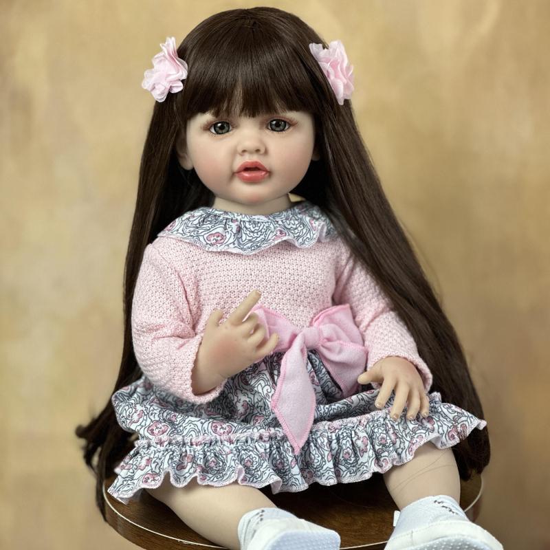 55cm Lifelike Reborn Silicone Princess Doll, Full Body, Birthday Gift for Girls