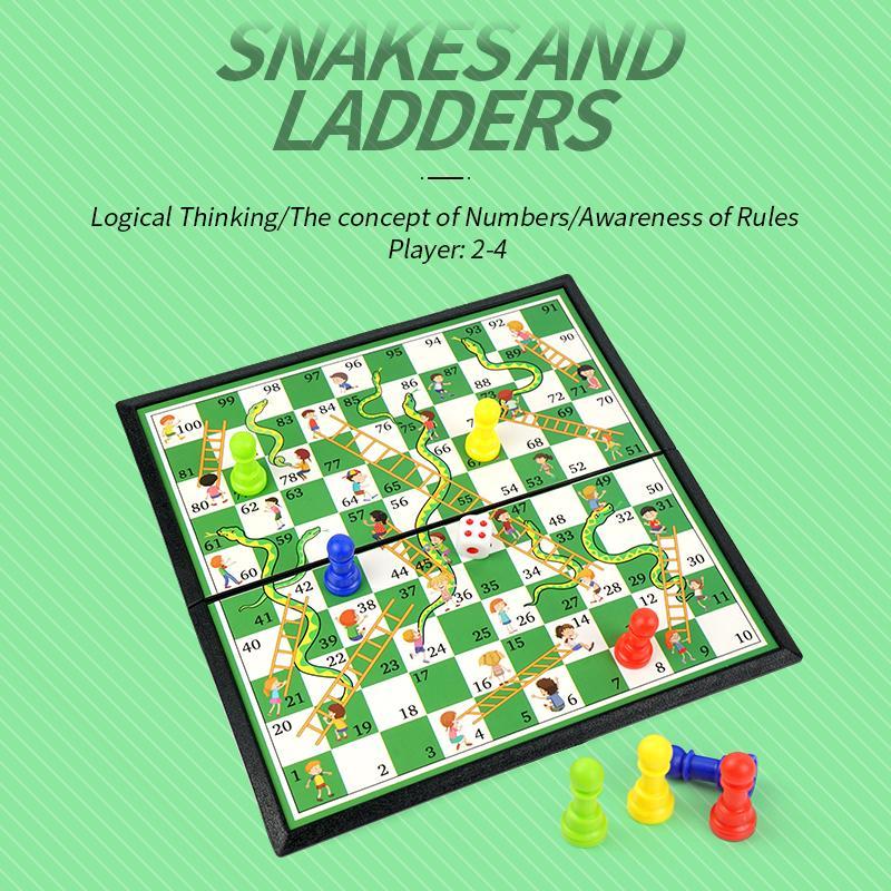 Portable Small Snake Chess Board Game, Snake Chess Board Game, Family Game, Board Game for Kids, Fun Family Game for Family Party