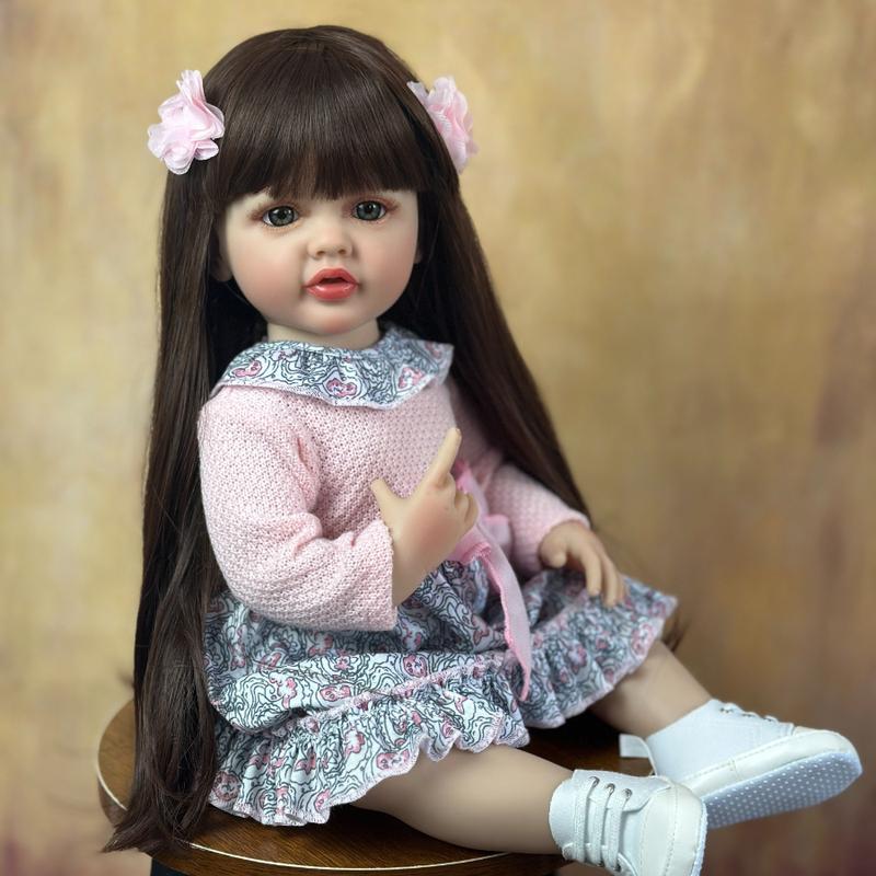 55cm Lifelike Reborn Silicone Princess Doll, Full Body, Birthday Gift for Girls