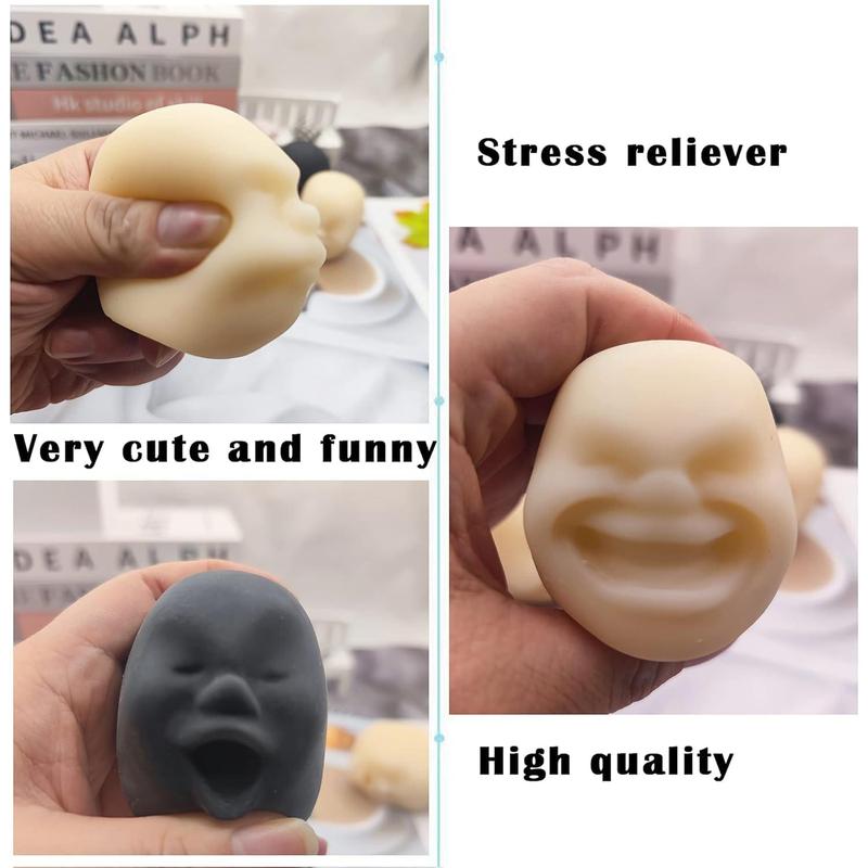 Squishy Fidget Sensory Stress Human face Toys for Adults Teens  s,Decompression Anxiety Relief Toy,Funny Gift for Birthday,Christmas,Stocking Stuffer Gift