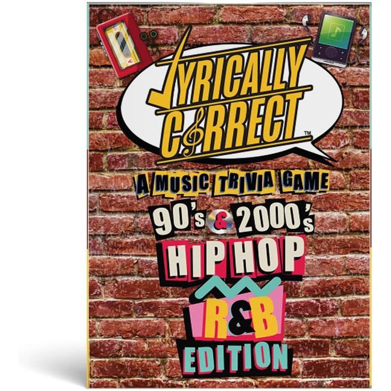 Lyrically Correct Music Trivia Card Game | Multi-Generational Family Gatherings, Adult Game Night and Fun Trivia (90's and 2000's Hip Hop and R&B)