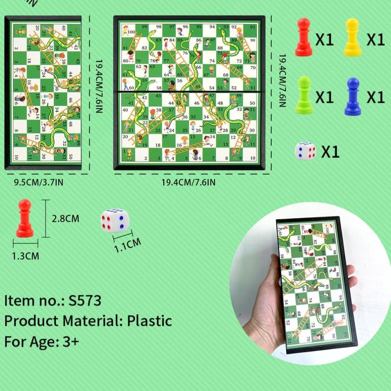 Portable Small Snake Chess Board Game, Snake Chess Board Game, Family Game, Board Game for Kids, Fun Family Game for Family Party