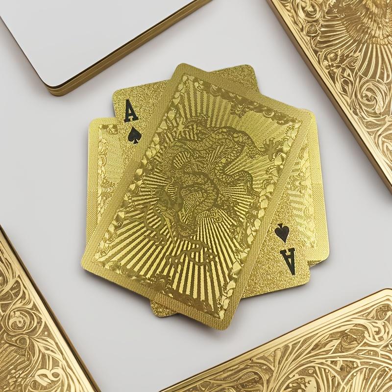 1 Deck Matte Golden Dragon PVC Playing Cards, Durable Hardened Poker Set