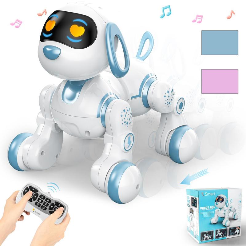 Intelligent Sensor Robot Dog Toy, USB Rechargeable Remote Control Dancing Dog Robot Toy, RC Dog Programmable Smart Interactive Robotic Pets (No Battery Provided), Stocking Fillers Gift