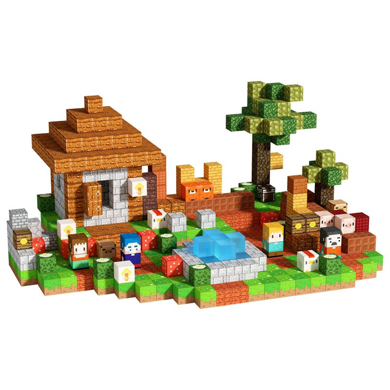 GobiDex Game-based Build My Own Villages Magnetic Blocks Toys in Giftable Package 48 100Pcs