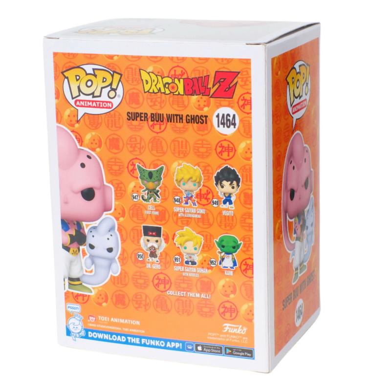 Funko Pop! Animation: Dragon Ball Z - Super Buu with Ghost #1464，Chalice Collectibles Ex, with Clear Pop Protector