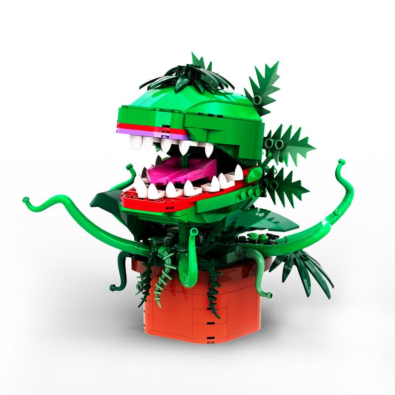 Classic Audrey II Cannibal Flower Building Blocks Toys with Openable Mouth, Perfect Halloween and Christmas Gifts for TV Fans (457 pcs)