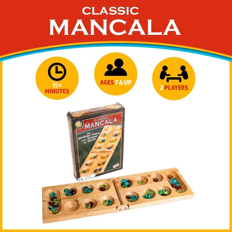 Classic Mancala - Timeless Strategy Board Game for Friends and Family