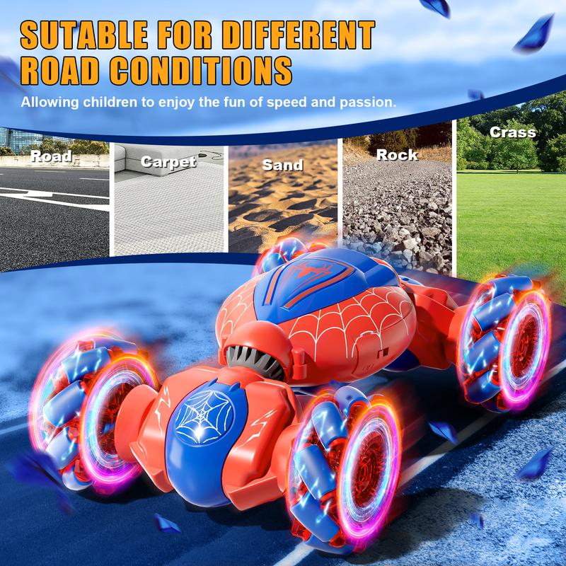 Remote Control Car, Gesture Sensing RC Stunt Car, Hand Controlled RC Car, Toys for Boys, 2.4Ghz 4WD Gesture RC Twist Cars with Sound & Light for Kids, Best Birthday Christmas Gift