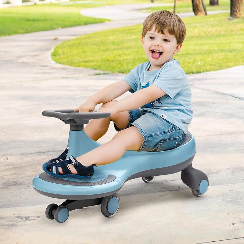 [ShopTab] Festival JoyWiggle Car with LED Flashing Wheels, Uses Twist, Turn, Wiggle Movement to Steer, Ride-on Toy for People 3 Year Old and Up