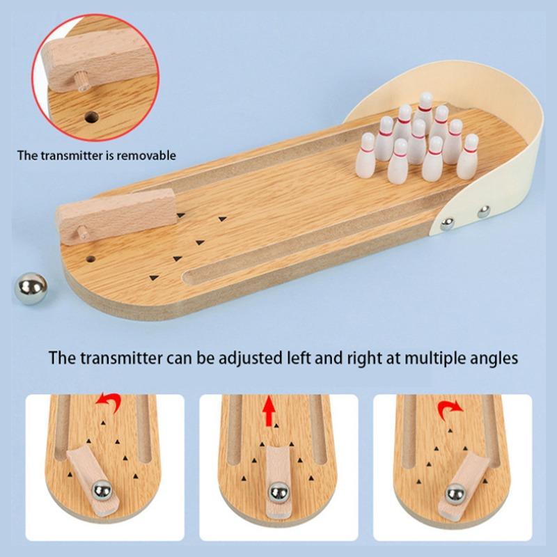 Christmas Tabletop Bowling Game, 1 Set Family Competitive Board Game, Desktop Mini Bowling Game Stress Relief Toy, Indoor Recreation Toy for Beginners & Adults, Sports Accessories, Birthday Gift, Christmas Gift