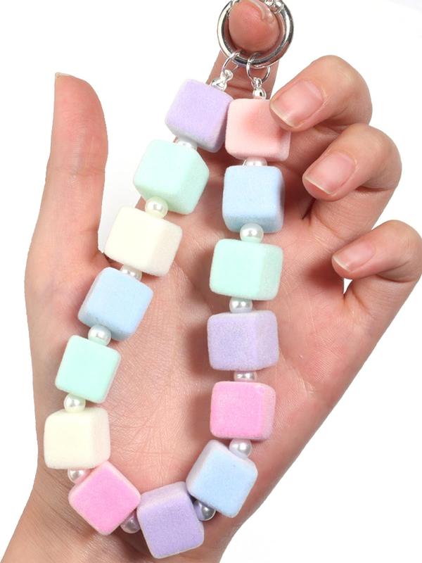 Random Color Cube Beads, Cute Colorful Geometric Beads, DIY Jewelry Making Supplies for Bracelet & Necklace & Earrings Making