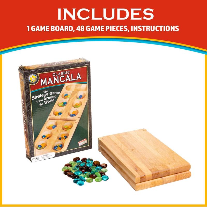 Classic Mancala - Timeless Strategy Board Game for Friends and Family