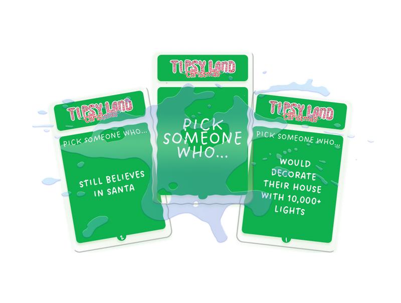 Tipsy Land Christmas Party Board Game - Fun Adult Holiday Drinking Game