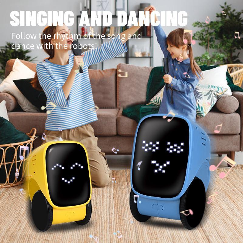 Remote Control Programming Robot, 1 Set Smart Charging Robot with Multi-expression Sensor Touch, Educational Singing Robot for Kids