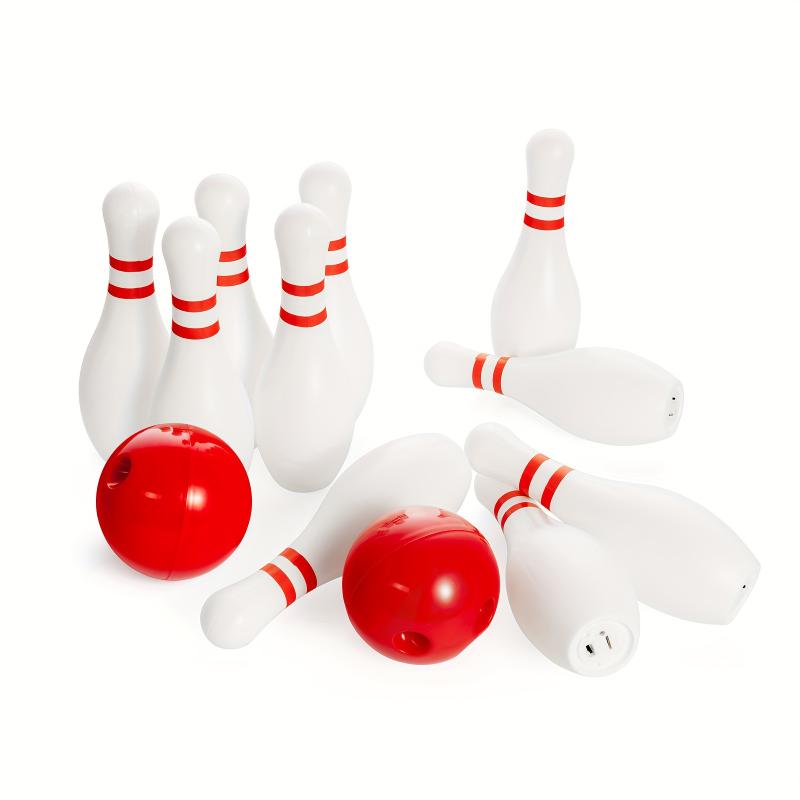 Light Up Kids Bowling Set, Includes 10 Pins And 2 Balls, Bowling Pin Toy Set For Kids Toddler Indoor And Outdoor Games, Suitable For Boys And Girls, Set Of 12, Height 7.87 Inches