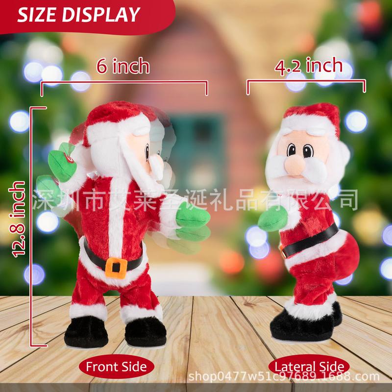 Creative Christmas Electric Singing Dancing Shaking Hip Twisting Butt Santa Claus, Cross-Border Hot Selling Electric Plush Saint