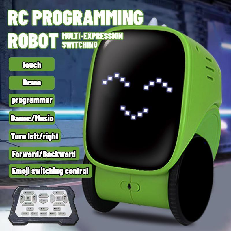 Remote Control Programming Robot, 1 Set Smart Charging Robot with Multi-expression Sensor Touch, Educational Singing Robot for Kids