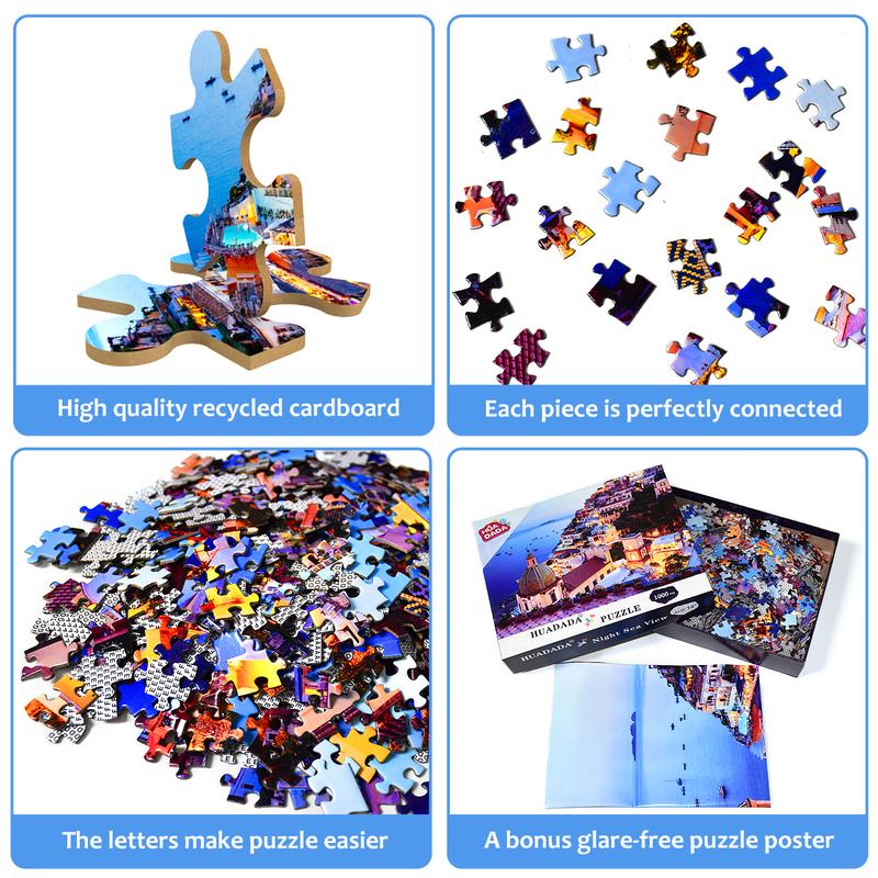 Huadada jigsaw Puzzles for Adults, 1000 pieces of home décor creative gifts, adults and children, family interactive games, parents, grandparents brainstorming