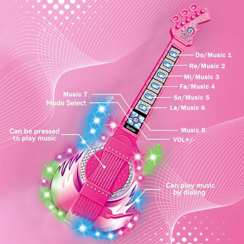 Musical Instrument Guitar Toy , Guitar Toys for Kids 4 5 6 7 Years, Birthday Gifts for Girls 4-6