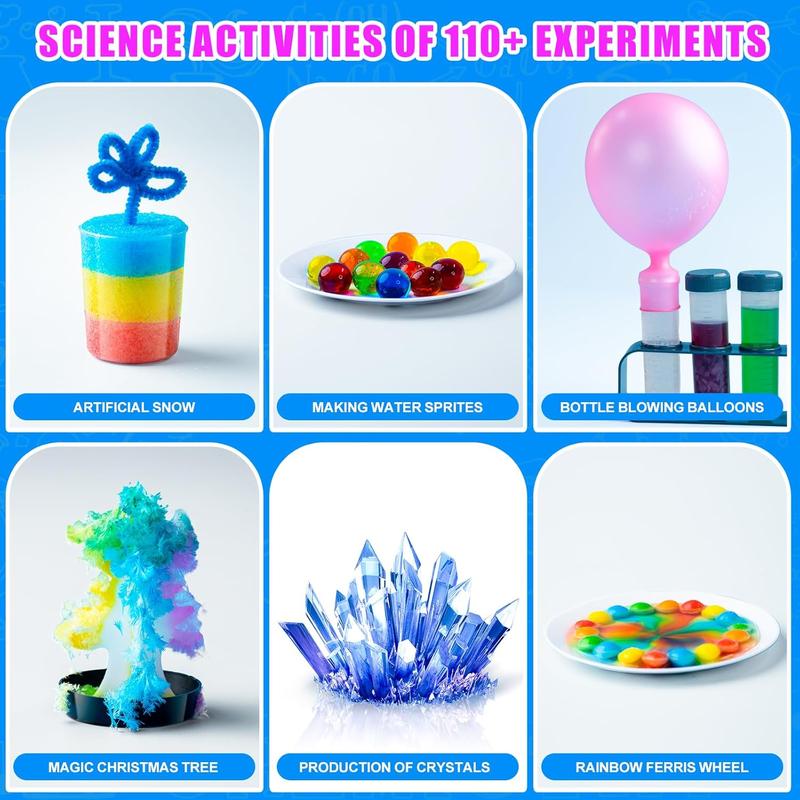 110 Lab Experiments Science Kits for Kids - STEM Projects Educational Scientific Toys for kids 6 7 8 9 10 12 Years Old, Christmas Birthday Gifts for Boys and Girls, Chemistry Set, Learning & Education