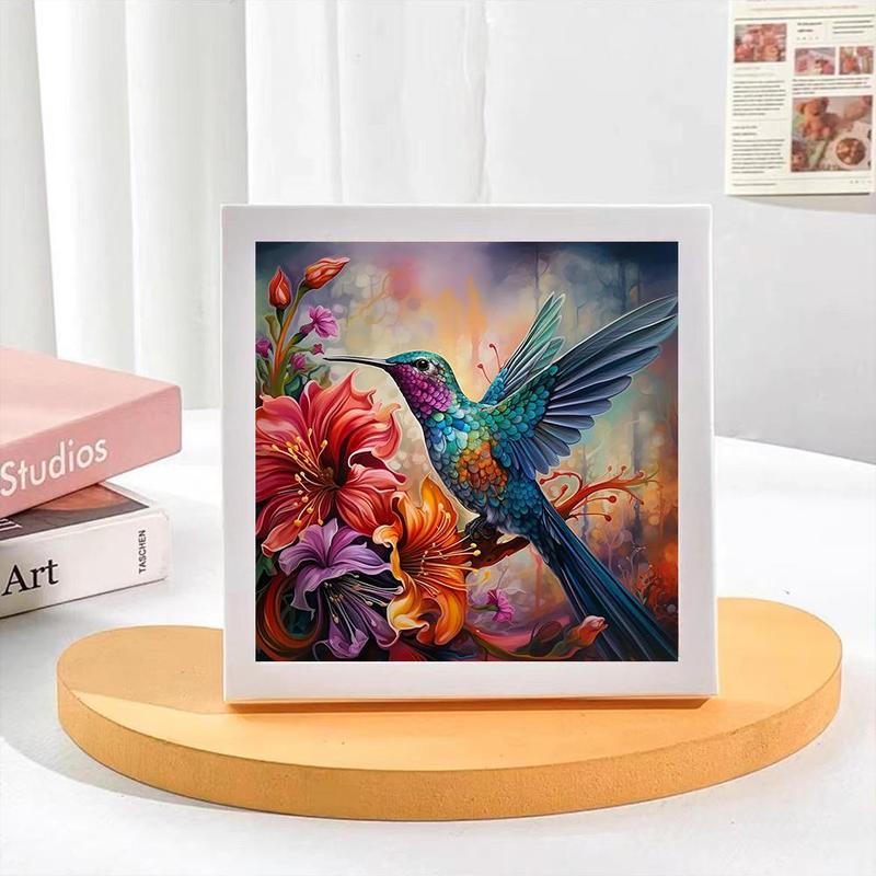 Hummingbird Pattern DIY Diamond Art Painting Without Frame, DIY 5D Diamond Arts Painting Kit, Wall Art Decor For Home Living Room Bedroom