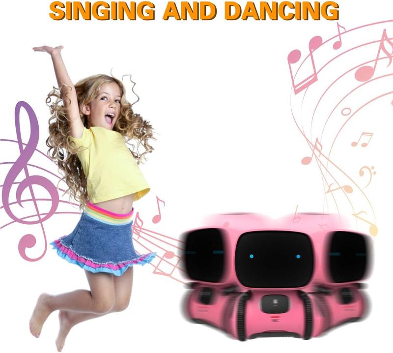 Kids Robot Toy, Smart Talking Robots Intelligent Partner and Teacher with Voice Control and Touch Sensor, Singing, Dancing, Repeating, Gift for Boys and Girls of Age 3 and Up