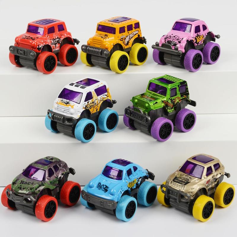 8 Pack Die-cast Mini Monster Truck for Boys and Girls,Pull Back Alloy Trucks Toy,Mini Pull Back Cars,Die-cast Race Cars for Kids Party Favors