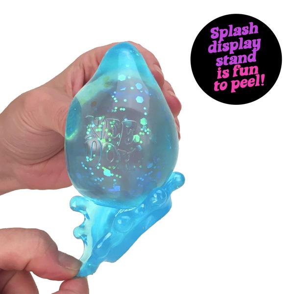 Schylling NeeDoh Dream Drop - Sensory Toy with a Dreamy Smooth Squeeze - Raindrop Shape in Assorted Colors Blue, Pink, and Purple - One Random Color