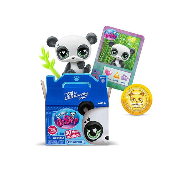 Littlest Pet Shop - Pet Surprise, Gen 7, bobble head collectibles - 1 Pet and accessory, 1 Collector Card, and 1 Virtual Code to unlock Roblox play