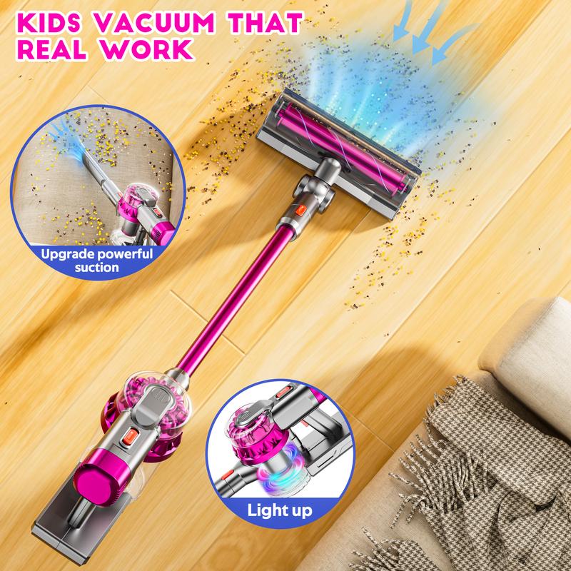 4-in-1  Vacuum That Really Work, Toddler Pretend Play  Toy Set W  Light & Sound, Interactive Toy Cleaner Birthday Idea for 2 3 4 5 6+ Year Girl Boy Cleaning  clean toy     vacuum montessori  cooking toy  vacuum toy vacuum Vacuum Cleaner with Music