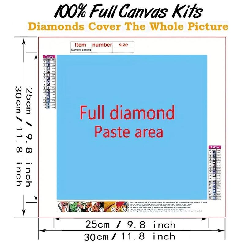 Teenager Pattern DIY Diamond Arts Colorful Painting Kit without Frame, 1 Set DIY 5D Diamond Arts Colorful Painting Kit, Wall Art Decor for Home