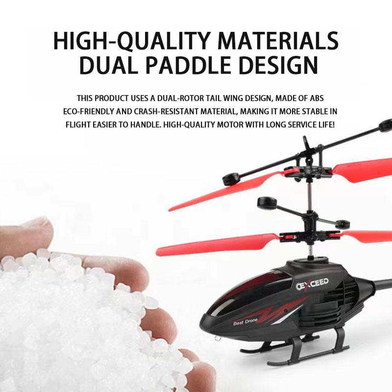 LED - lit Outdoor Mini Helicopter, Infrared - sensed, Flashing, Remote - controlled, Crash - resistant Hovering Sensing Aircraft, USB - rechargeable Toy