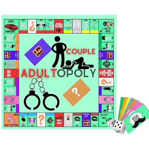 Adultopoly Board Game Couples Adultopoly Date Night Game Fun Interactive Relationship Card Game Conversation Cards For Couples