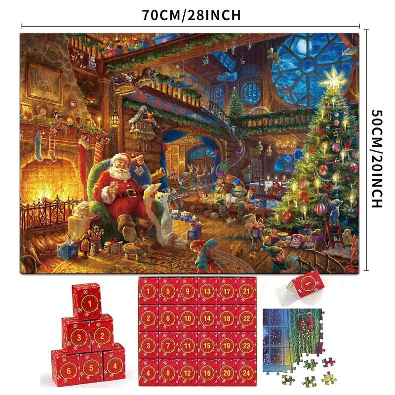 Christmas Themed Jigsaw Puzzle Toy, 1008pcs set Home Decor Puzzle Toy, Puzzle Game Toy, Birthday Gift