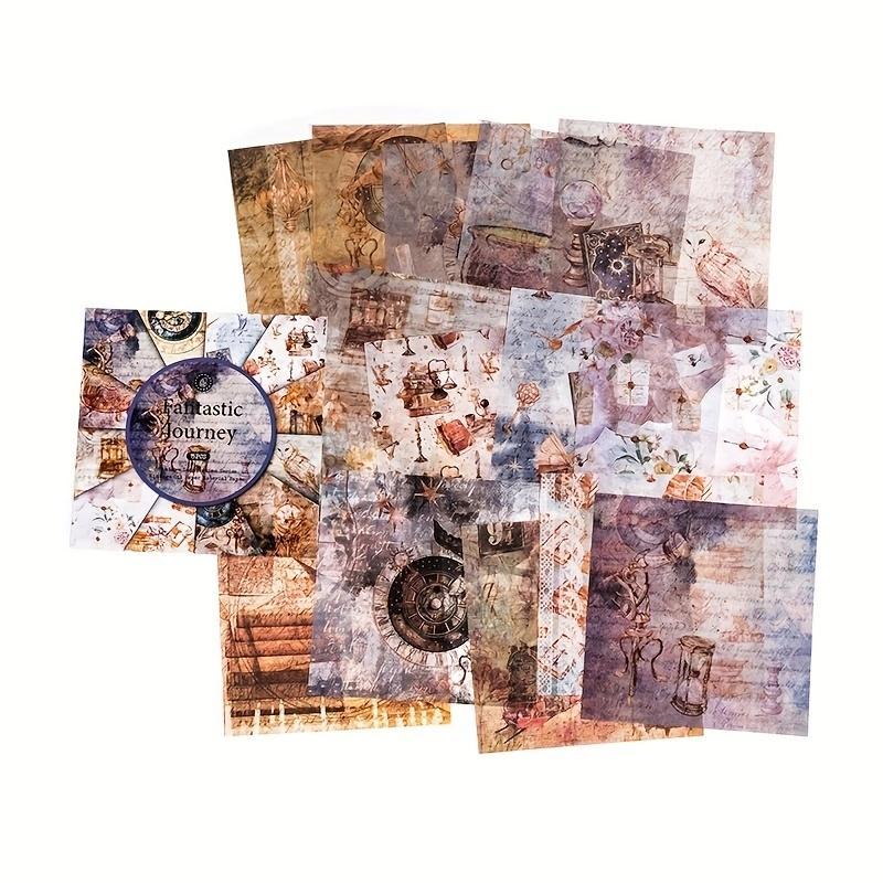 Random Color Oil Paper Material, 15pcs Waterproof Scrapbooking Diy Paper, Handmade Greeting Cards for Gifts Wrapping