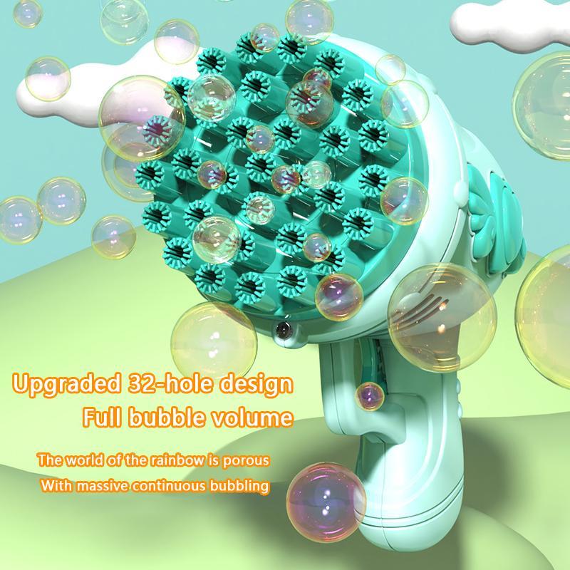 Heart Design Bubble Machine, 32-hole Design Electric Bubble Machine, Bubble Maker for Birthday Gifts