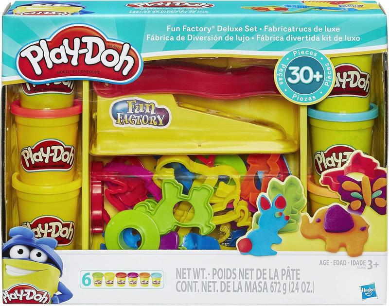 Play-Doh Fun Factory Deluxe Set, 31 Tools & 6 Cans, Christmas Gifts Girls & Boys, Kids Arts & Crafts, Preschool Toys, Ages 3+ ( Exclusive)