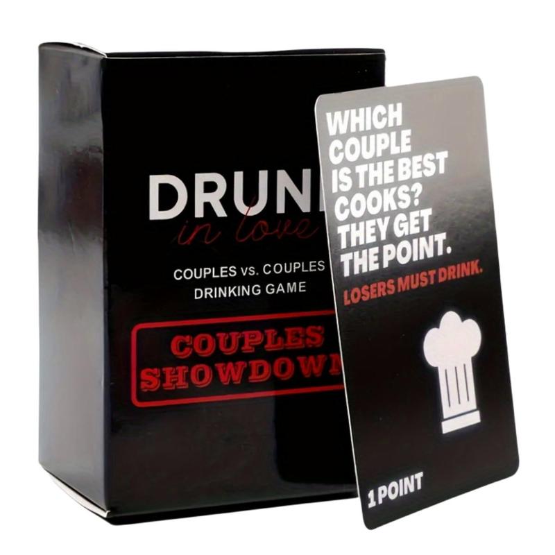 Drunk in Love Couples Drinking Game Card, 1 Set Entertaining Fun Games for Adults, Creative Small Gift, Holiday Party Fun Game Box and Gift